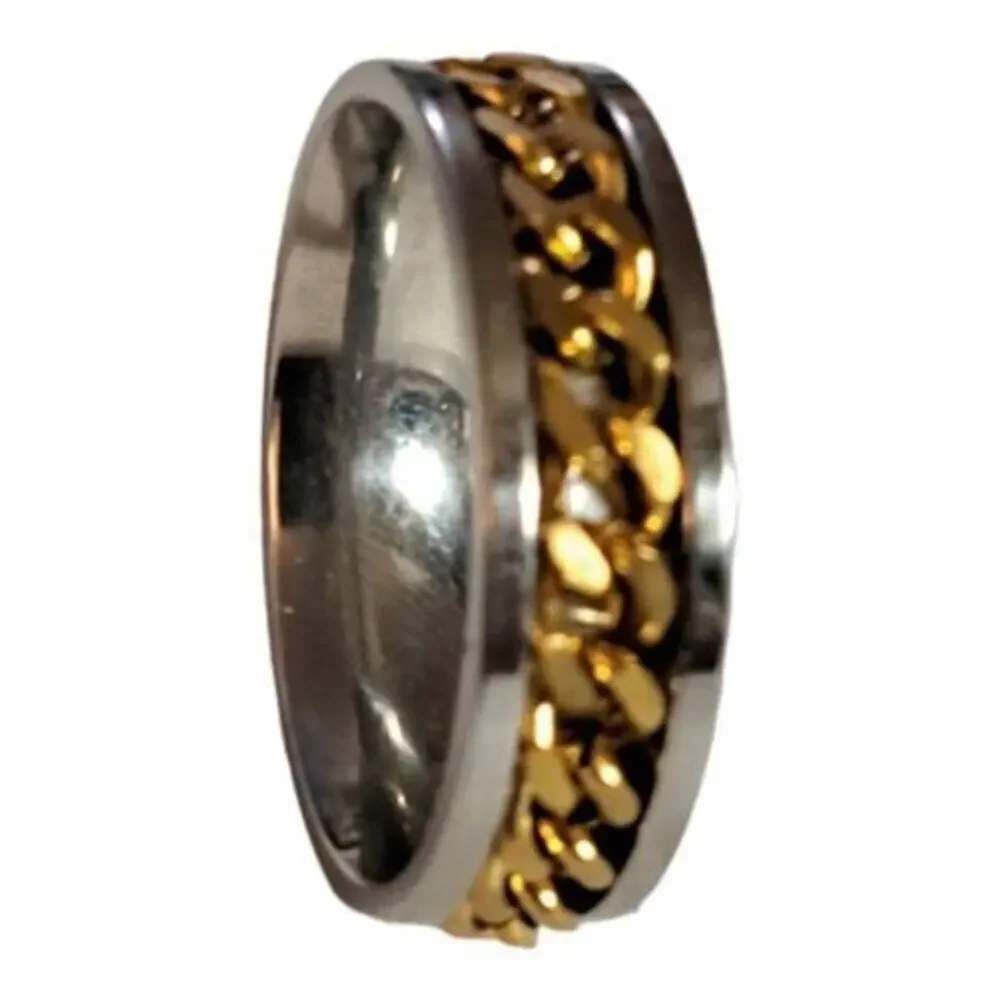 New‎ stainless steel spinning ring size 15